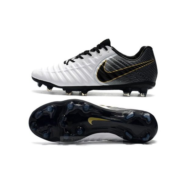 Nike Tiempo Legend Elite FG Negro Blanco Oro